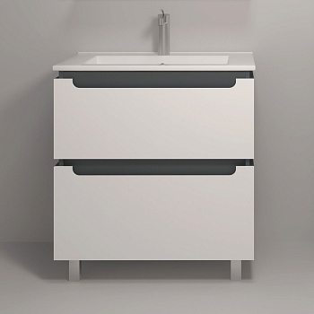 Изображение товара Тумба "Vesta" 75 №4 белый/графит Pur-клей (ум.Оскар 750) в Миди Лтд