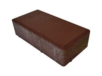 Изображение товара Плитка тротуарная «Кирпичик» бордо 50мм (1 ряд- 1,08м2, пал- 15 рядов/16,2м2) в Миди Лтд