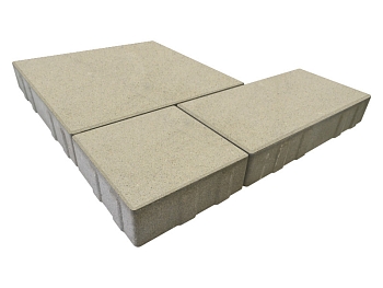 Изображение товара Плитка тротуарная «Милан» белая 50мм (1 ряд- 1,05м2, пал- 15 рядов/15,75м2) в Миди Лтд