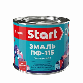 Изображение товара Эмаль ПФ-115 START красная 0,4кг (14шт/уп; 882шт/пал)   в Миди Лтд