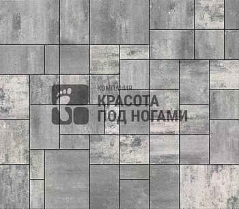 Изображение товара Плитка тротуарная «Мюнхен» графитовая 50мм (1 ряд- 1,08м2, пал- 15 рядов/16,2м2) в Миди Лтд
