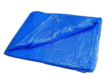 Изображение товара Тент универсальный 8х10м синий с люверсами плотность 120г/м2 в Миди Лтд