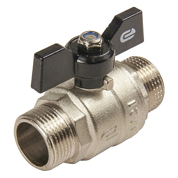 Изображение товара Кран шаровой  1/2" ш/ш бабочка , никель ONDO (6/36) в Миди Лтд