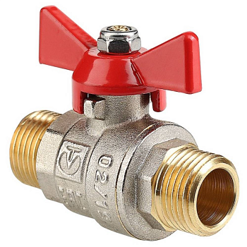 Изображение товара Кран шаровой 1/2" ш/ш бабочка VALTEC base-гост полнопроходной (16шт/уп) в Миди Лтд