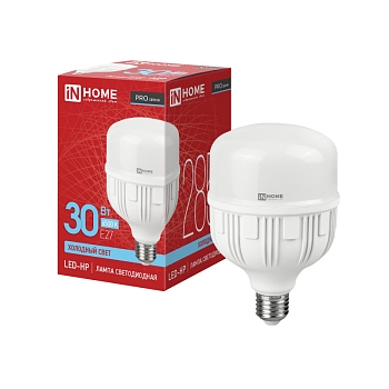 Изображение товара Лампа светодиодная IN HOME LED 30W Е27 6500К 2850Лм в Миди Лтд
