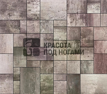 Изображение товара Плитка тротуарная «Мюнхен» кофейная 60мм (1 ряд- 1,08м2, пал- 13 рядов/14,04м2) в Миди Лтд