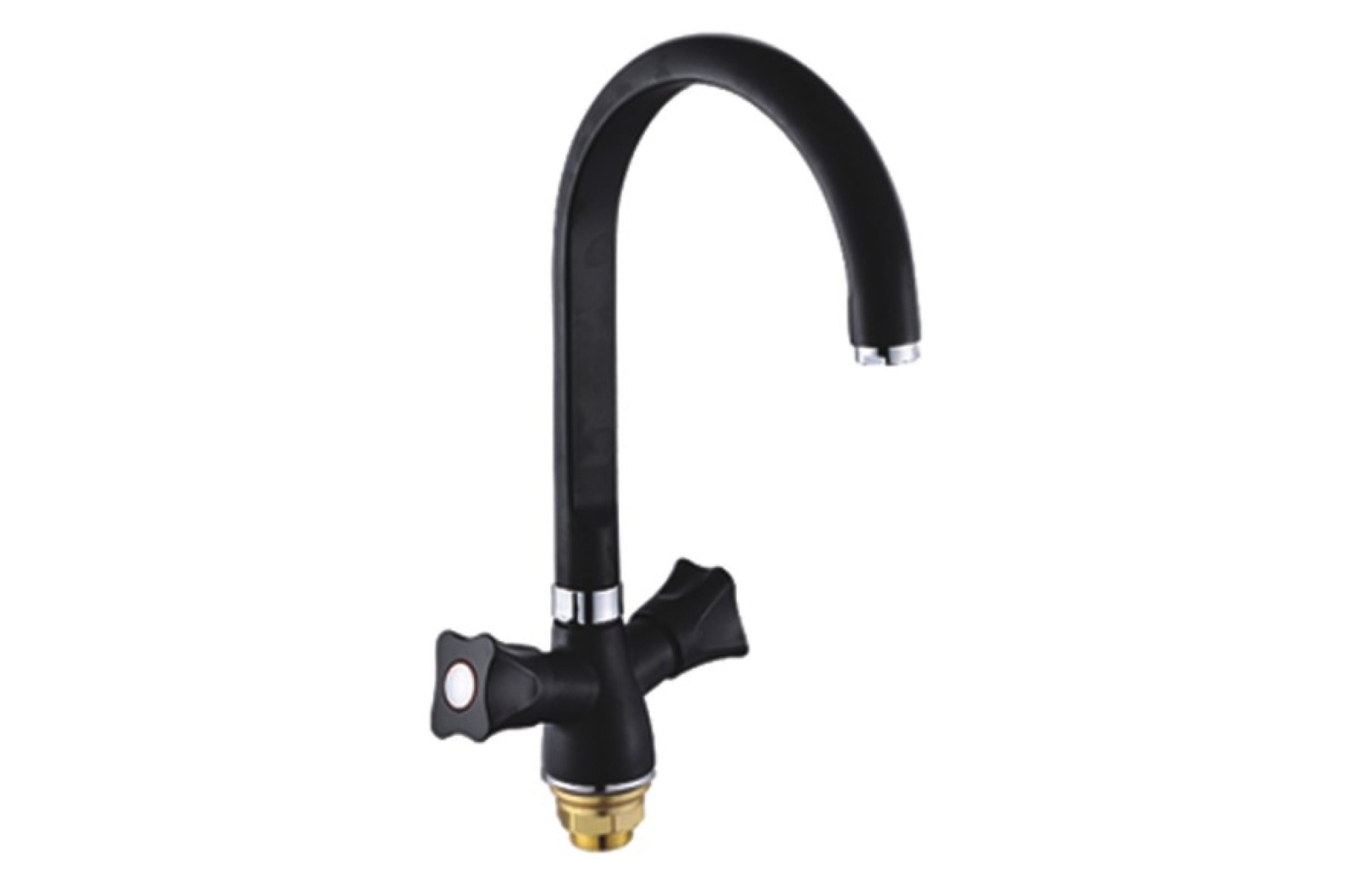 Смеситель для кухни высокий силиконовый излив гайка черный ХХХ - фото в Миди Лтд Изображение товара Смеситель для кухни высокий силиконовый излив гайка черный ХХХ в Миди Лтд