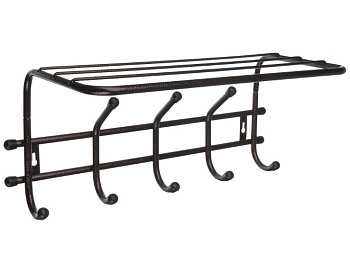 Изображение товара Вешалка настенная Комфорт 5 с полкой белый 5 крючков (2шт/уп) в Миди Лтд