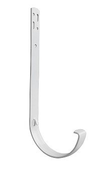 Изображение товара Кронштейн желоба металлический GRAND LINE Классика Полоса белый диаметр 120мм RAL 9003 в Миди Лтд