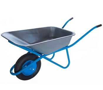 Изображение товара Тачка одноколесная 100л/180кг (без колес d12-16) синяя(С) в Миди Лтд