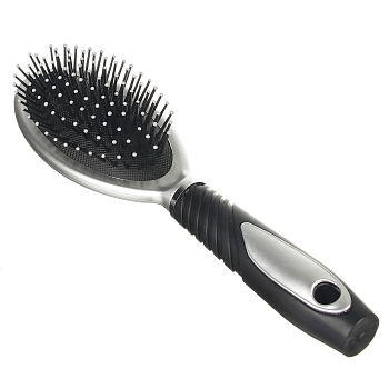 Изображение товара Расческа массажная Классика, пластик, 24х6см, черно-серая в Миди Лтд