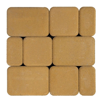 Изображение товара Плитка тротуарная «Старый город» песочная 60мм (1 ряд- 1,09м2, пал- 13 рядов/14,13м2) в Миди Лтд