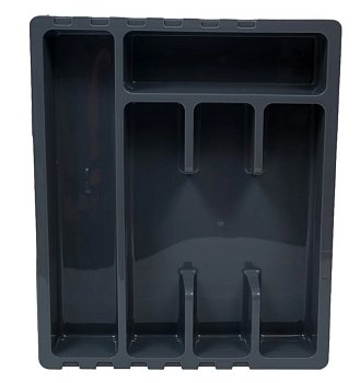 Изображение товара Лоток для столовых приборов раздвижной Смарт темно-серый (12шт/уп) в Миди Лтд