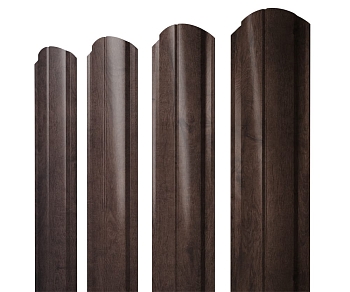 Изображение товара Штакетник Полукруглый Slim фигурный 0,45 Print Premium Antique Wood TwinColor  в Миди Лтд