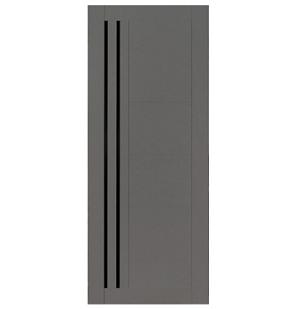 Изображение товара Полотно дверное ПО еврошпон модель-109 Лофт темный стекло черное 800 в Миди Лтд