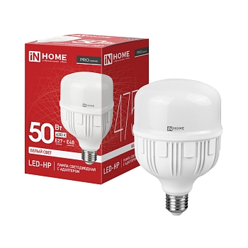Изображение товара Лампа светодиодная IN HOME LED-HP-PRO 50Вт 230В Е27-Е40 4000К 4500Лм в Миди Лтд