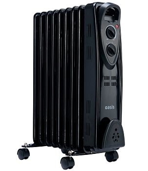Изображение товара Радиатор масляный Oasis US-20B черный в Миди Лтд