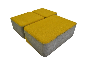 Изображение товара Плитка тротуарная «Старый город» желтая 60мм (1 ряд- 1,09м2, пал- 13 рядов/14,13м2) в Миди Лтд