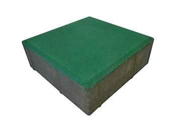 Изображение товара Плитка тротуарная «Квадрат» зеленая 200*200 60мм (1 ряд- 1,2м2, пал- 12 рядов/14,4м2) в Миди Лтд