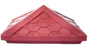 Изображение товара Колпак столба полимерно песчанный красный (380*380мм) в Миди Лтд