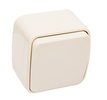 Изображение товара Выключатель 1-кл. открытой установки IP20 10А, сл. кость "Дача" Народная в Миди Лтд