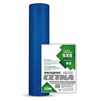 Изображение товара Сетка стеклотканевая для штукатурных работ 5мм*5мм Gavial 60гр/м3 (10м) в Миди Лтд