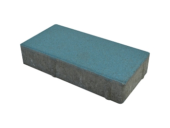 Изображение товара Плитка тротуарная «Кирпичик» голубая 40мм (1 ряд- 1,08м2, пал- 15 рядов/16,2м2) в Миди Лтд