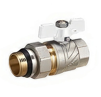 Изображение товара Кран шаровой 1/2" американка прямой усилинный латунь150°С (20шт/уп) в Миди Лтд