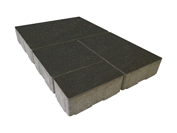 Изображение товара Плитка тротуарная «Мюнхен» черная 50мм (1 ряд- 1,08м2, пал- 15 рядов/16,2м2) в Миди Лтд