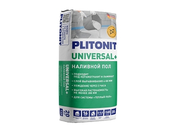 Изображение товара Пол наливной быстротвердеющий PLITONIT Universal 20кг (48шт/пал) в Миди Лтд