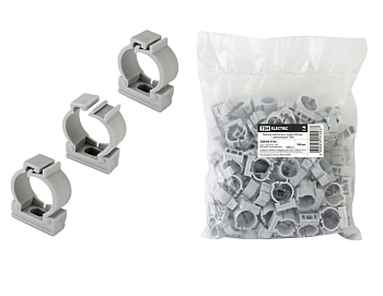 Изображение товара Держатель для труб д 20 мм с фиксатором (100шт/уп) в Миди Лтд