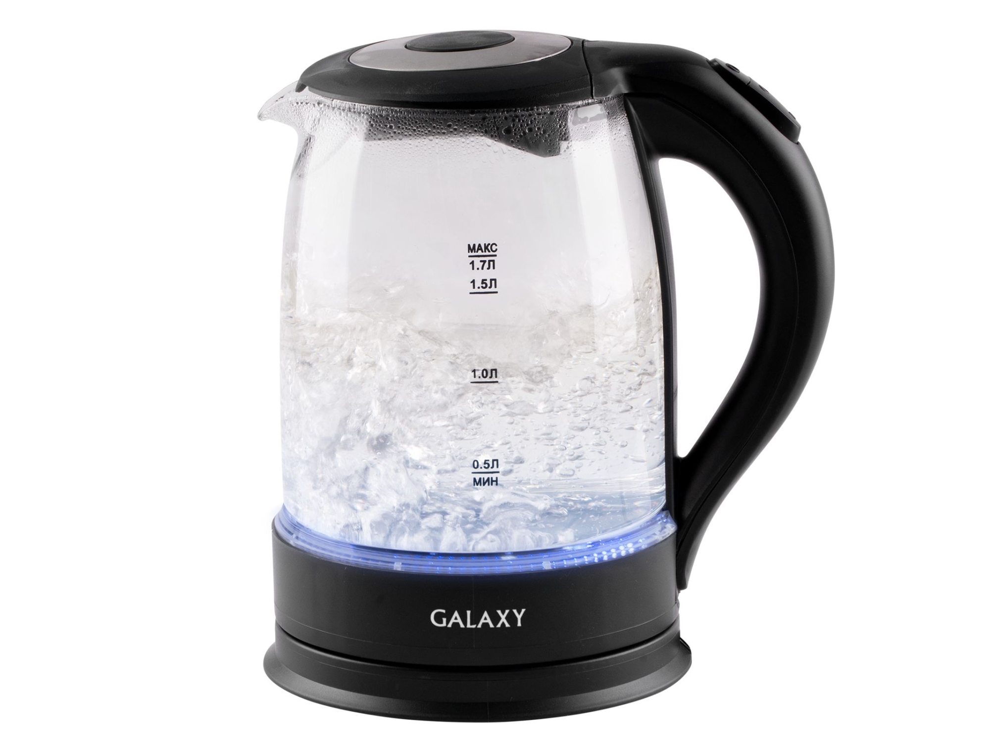 Чайник электрический GALAXY GL 0553 2200Вт 1.7л Черный - фото в Миди Лтд Изображение товара Чайник электрический GALAXY GL 0553 2200Вт 1.7л Черный в Миди Лтд