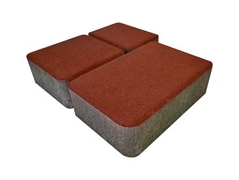 Изображение товара Плитка тротуарная «Старый город» красная 40мм (1 ряд- 1,09м2, пал- 15 рядов/16,3м2) в Миди Лтд