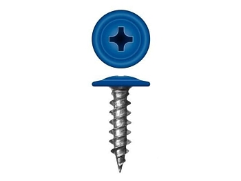 Изображение товара Саморез п/ш синий 4,2*16 RAL 5005 сверло (250шт/уп) в Миди Лтд