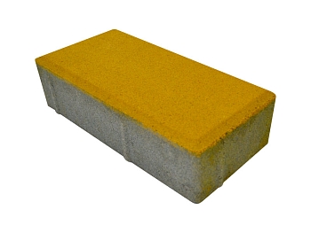 Изображение товара Плитка тротуарная «Кирпичик» желтая 50мм (1 ряд- 1,08м2, пал- 15 рядов/16,2м2) в Миди Лтд