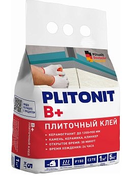 Изображение товара Клей плиточный PLITONIT B+ С1ТЕ 5кг (168шт/пал) в Миди Лтд