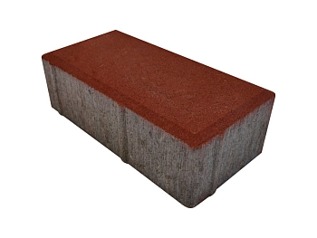 Изображение товара Плитка тротуарная «Кирпичик» красная 60мм (1 ряд- 1,08м2, пал- 13 рядов/14,04м2) в Миди Лтд