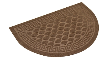 Изображение товара Коврик влаговпитывающий Чешуйки коричневый полукруг (0,40*0,60м) в Миди Лтд
