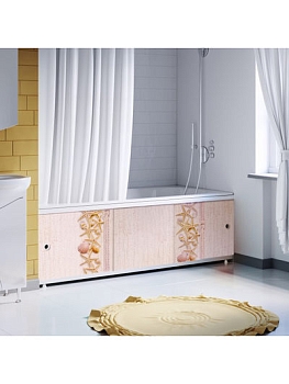 Изображение товара Экран под ванну 1,5 "Оптима DECOR" пластик (036Н Морские ракушки) Alavann D(1шт/уп) в Миди Лтд