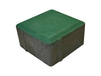 Изображение товара Плитка тротуарная «Квадрат» зеленая 100*100 50мм (1 ряд- 0,99м2, пал- 15 рядов/14,85м2) в Миди Лтд