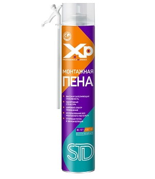 Изображение товара Пена бытовая «XP» STD всесезонная, 600 мл, 600 г, 12 шт в Миди Лтд